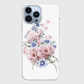 Чехол для iPhone 13 Pro Max с принтом Цветы в Екатеринбурге,  |  | bouquets | flowers | pattern | roses | букеты | графика | жёлтый | зелёный | искусство | картинка | красивый | крутой | листья | мода | модный | молодёжная | оранжевый | орнамент | рисунок | розовый | розы | рукоделие