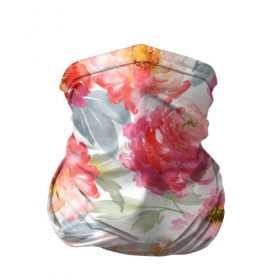 Бандана-труба 3D с принтом Акварель, цветы в Екатеринбурге, 100% полиэстер, ткань с особыми свойствами — Activecool | плотность 150‒180 г/м2; хорошо тянется, но сохраняет форму | 