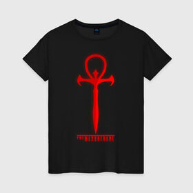 Женская футболка хлопок с принтом Символ Маскарада в Екатеринбурге, 100% хлопок | прямой крой, круглый вырез горловины, длина до линии бедер, слегка спущенное плечо | blood | bloodlines | game | the masquerade | vampire | вампир | капли | кровь | маскарад