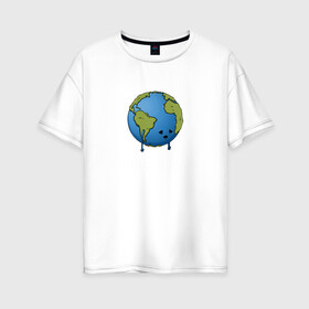 Женская футболка хлопок Oversize с принтом I Hate Humans в Екатеринбурге, 100% хлопок | свободный крой, круглый ворот, спущенный рукав, длина до линии бедер
 | глобальное потепление | звезды | земля | катаклизм | космос | надпись | ненавижу людей | планета | природа | человечество | экология | юмор