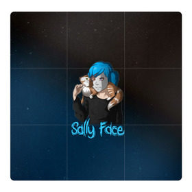 Магнитный плакат 3Х3 с принтом Sally Face в Екатеринбурге, Полимерный материал с магнитным слоем | 9 деталей размером 9*9 см | sally face | гизмо | девид | девочка | игра | лари | ларри | мальчик | маска | мрачная | на лице | пых | с протезом | сал | сали | салли | салли фейс | фейс | фэйс | эддисон | эшли