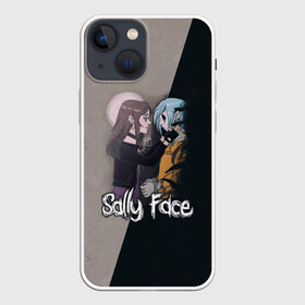 Чехол для iPhone 13 mini с принтом Sally Face в Екатеринбурге,  |  | sally face | гизмо | девид | девочка | игра | лари | ларри | мальчик | маска | мрачная | на лице | пых | с протезом | сал | сали | салли | салли фейс | фейс | фэйс | эддисон | эшли