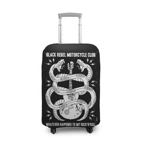 Чехол для чемодана 3D с принтом Black Rebel Motorcycle Club в Екатеринбурге, 86% полиэфир, 14% спандекс | двустороннее нанесение принта, прорези для ручек и колес | black rebel motorcycle club | brmc | rock | группы | инди | музыка | рок | рок н ролл