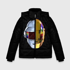 Зимняя куртка для мальчиков 3D с принтом Daft Punk в Екатеринбурге, ткань верха — 100% полиэстер; подклад — 100% полиэстер, утеплитель — 100% полиэстер | длина ниже бедра, удлиненная спинка, воротник стойка и отстегивающийся капюшон. Есть боковые карманы с листочкой на кнопках, утяжки по низу изделия и внутренний карман на молнии. 

Предусмотрены светоотражающий принт на спинке, радужный светоотражающий элемент на пуллере молнии и на резинке для утяжки | daft punk | electronic | house | human | music | robot | дафт панк | музыка | синти поп | хаус | электроника