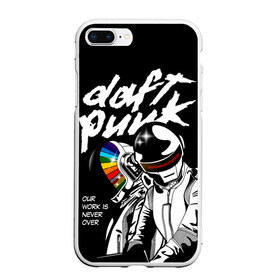 Чехол для iPhone 7Plus/8 Plus матовый с принтом Daft Punk в Екатеринбурге, Силикон | Область печати: задняя сторона чехла, без боковых панелей | daft punk | electronic | house | human | music | robot | дафт панк | музыка | синти поп | хаус | электроника