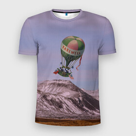 Мужская футболка 3D спортивная с принтом Воздушный шар в Екатеринбурге, 100% полиэстер с улучшенными характеристиками | приталенный силуэт, круглая горловина, широкие плечи, сужается к линии бедра | Тематика изображения на принте: 