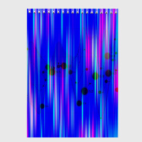 Скетчбук с принтом neon strokes в Екатеринбурге, 100% бумага
 | 48 листов, плотность листов — 100 г/м2, плотность картонной обложки — 250 г/м2. Листы скреплены сверху удобной пружинной спиралью | Тематика изображения на принте: abstract | abstraction | comb | cyberpunk | texture | абстракция | бронь | броня | кибер панк | соты | стальные соты | текстуры