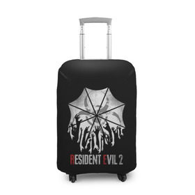 Чехол для чемодана 3D с принтом Resident Evil 2 в Екатеринбурге, 86% полиэфир, 14% спандекс | двустороннее нанесение принта, прорези для ручек и колес | 2 | biohazard | claire | evil | horror | raccoon | resident | survival | t virus | t вирус | выживание | зла | кеннеди | клэр | леон | обитель | раккун | редфилд | скотт | ужас