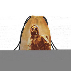 Рюкзак-мешок 3D с принтом Апокалипсис в Екатеринбурге, 100% полиэстер | плотность ткани — 200 г/м2, размер — 35 х 45 см; лямки — толстые шнурки, застежка на шнуровке, без карманов и подкладки | апокалипсис | конец света | противогаз | солдат | ядерное оружие