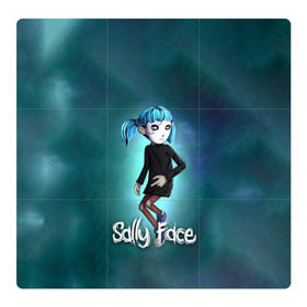 Магнитный плакат 3Х3 с принтом Sally Face в Екатеринбурге, Полимерный материал с магнитным слоем | 9 деталей размером 9*9 см | blue | diane | face | fisher | gizmo | henry | johnson | killer | larry | sally | генри | гизмо | джонсон | диана | ларри | лицо | салли | фейс | фишер