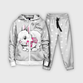 Детский костюм 3D с принтом My little Bunny в Екатеринбурге,  |  | art | best | cool | creativity | drawing | graphics | phonthasia | picture | trend | бант | белый | графика | животное | зайченок | зайчик | искусство | картинка | кролик | крутой | лучший | маленький | милый | модный | мой | пушистый