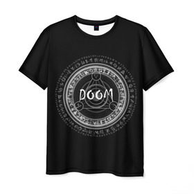 Мужская футболка 3D с принтом DoomRing в Екатеринбурге, 100% полиэфир | прямой крой, круглый вырез горловины, длина до линии бедер | Тематика изображения на принте: doom | doom 3 | дум | игра