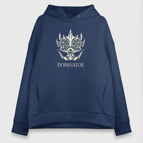 Женское худи Oversize хлопок с принтом Orc Mage - Dominator в Екатеринбурге, френч-терри — 70% хлопок, 30% полиэстер. Мягкий теплый начес внутри —100% хлопок | боковые карманы, эластичные манжеты и нижняя кромка, капюшон на магнитной кнопке | доминатор | линейка 2 | орк | файтер