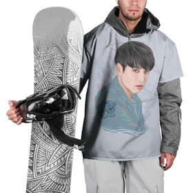 Накидка на куртку 3D с принтом Jeon Jungkook в Екатеринбурге, 100% полиэстер |  | bts | gucci | jeon jungkook | k pop | korean pop | music | бтс | гуси | гучи | гуччи | кей поп | коллаб | чон чонгук