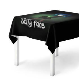 Скатерть 3D с принтом Sally Face в Екатеринбурге, 100% полиэстер (ткань не мнется и не растягивается) | Размер: 150*150 см | blue | diane | face | fisher | gizmo | henry | johnson | killer | larry | sally | генри | гизмо | джонсон | диана | ларри | лицо | салли | фейс | фишер