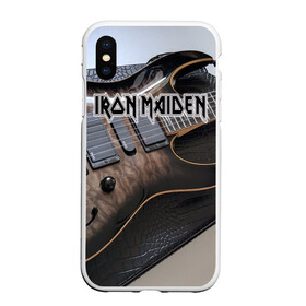 Чехол для iPhone XS Max матовый с принтом Iron Maiden в Екатеринбурге, Силикон | Область печати: задняя сторона чехла, без боковых панелей | бас | британия | брюс дикинсон | гитара | группа | дева | железная | метал | нико макбрэйн | рок | стив харрис | хеви | яник герс