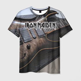 Мужская футболка 3D с принтом Iron Maiden в Екатеринбурге, 100% полиэфир | прямой крой, круглый вырез горловины, длина до линии бедер | Тематика изображения на принте: бас | британия | брюс дикинсон | гитара | группа | дева | железная | метал | нико макбрэйн | рок | стив харрис | хеви | яник герс