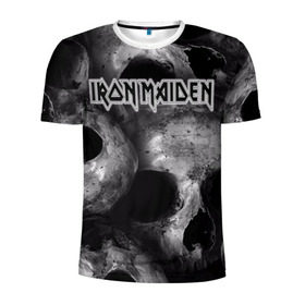 Мужская футболка 3D спортивная с принтом Iron Maiden в Екатеринбурге, 100% полиэстер с улучшенными характеристиками | приталенный силуэт, круглая горловина, широкие плечи, сужается к линии бедра | Тематика изображения на принте: бас | британия | брюс дикинсон | гитара | группа | дева | железная | метал | нико макбрэйн | рок | стив харрис | хеви | яник герс