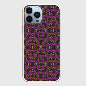 Чехол для iPhone 13 Pro Max с принтом KILLER QUEEN бордовый паттерн в Екатеринбурге,  |  | jojo logo | jojo no kimyou na bouken | jojos bizarre adventure | killer queen logo | skull | невероятное приключение джоджо