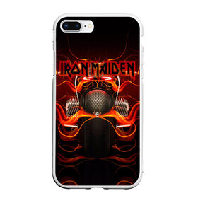 Чехол для iPhone 7Plus/8 Plus матовый с принтом Iron Maiden в Екатеринбурге, Силикон | Область печати: задняя сторона чехла, без боковых панелей | бас | британия | брюс дикинсон | гитара | группа | дева | железная | метал | нико макбрэйн | рок | стив харрис | хеви | яник герс