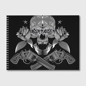 Альбом для рисования с принтом Iron Maiden в Екатеринбурге, 100% бумага
 | матовая бумага, плотность 200 мг. | бас | британия | брюс дикинсон | гитара | группа | дева | железная | метал | нико макбрэйн | рок | стив харрис | хеви | яник герс