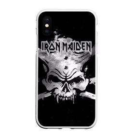 Чехол для iPhone XS Max матовый с принтом Iron Maiden в Екатеринбурге, Силикон | Область печати: задняя сторона чехла, без боковых панелей | бас | британия | брюс дикинсон | гитара | группа | дева | железная | метал | нико макбрэйн | рок | стив харрис | хеви | яник герс