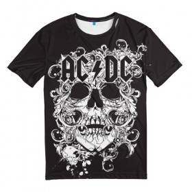 Мужская футболка 3D с принтом AC/DC в Екатеринбурге, 100% полиэфир | прямой крой, круглый вырез горловины, длина до линии бедер | австралийская | ангус янг | блюз | группа | малькольм янг | рок | рок н ролл | стиви янг | хард