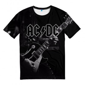 Мужская футболка 3D с принтом AC/DC в Екатеринбурге, 100% полиэфир | прямой крой, круглый вырез горловины, длина до линии бедер | австралийская | ангус янг | блюз | группа | малькольм янг | рок | рок н ролл | стиви янг | хард
