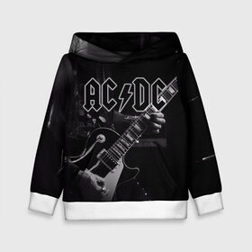 Детская толстовка 3D с принтом AC/DC в Екатеринбурге, 100% полиэстер | двухслойный капюшон со шнурком для регулировки, мягкие манжеты на рукавах и по низу толстовки, спереди карман-кенгуру с мягким внутренним слоем | австралийская | ангус янг | блюз | группа | малькольм янг | рок | рок н ролл | стиви янг | хард