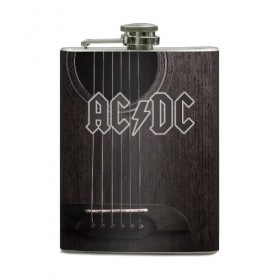 Фляга с принтом AC/DC в Екатеринбурге, металлический корпус | емкость 0,22 л, размер 125 х 94 мм. Виниловая наклейка запечатывается полностью | австралийская | ангус янг | блюз | группа | малькольм янг | рок | рок н ролл | стиви янг | хард
