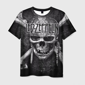 Мужская футболка 3D с принтом Led Zeppelin в Екатеринбурге, 100% полиэфир | прямой крой, круглый вырез горловины, длина до линии бедер | блюз рок | британская | группа | джимми пейдж | джон пол джонс | роберт плант | рок | фолк рок | хард рок | хеви метал