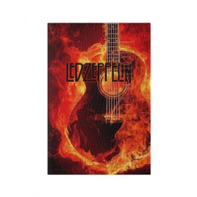Обложка для паспорта матовая кожа с принтом Led Zeppelin в Екатеринбурге, натуральная матовая кожа | размер 19,3 х 13,7 см; прозрачные пластиковые крепления | блюз рок | британская | группа | джимми пейдж | джон пол джонс | роберт плант | рок | фолк рок | хард рок | хеви метал
