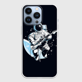 Чехол для iPhone 13 Pro с принтом Space rock в Екатеринбурге,  |  | Тематика изображения на принте: astronaut | cosmos | glare | guitar | infinity | music | planet | reflection | space suit | stars | sun | universe | астронавт | бесконечность | блик | вселенная | гитара | звезды | космонавт | космос | музыка | отражение | планета | рисунок | рок