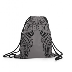 Рюкзак-мешок 3D с принтом Far Cry в Екатеринбурге, 100% полиэстер | плотность ткани — 200 г/м2, размер — 35 х 45 см; лямки — толстые шнурки, застежка на шнуровке, без карманов и подкладки | Тематика изображения на принте: 