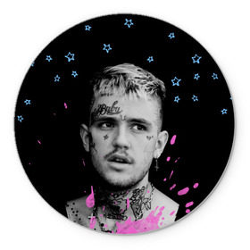 Коврик для мышки круглый с принтом LIL PEEP - Runaway в Екатеринбурге, резина и полиэстер | круглая форма, изображение наносится на всю лицевую часть | beautiful | broken | daddy | dead | exclusive | heart | life | lil | lilpeep | music | peep | pump | rap | rapper | rip | runaway | tattoo | густав | лил | лилпип | мертв | память | пип | рип | рэп | рэпер | сердце | тату | умер