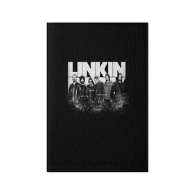 Обложка для паспорта матовая кожа с принтом Linkin Park  в Екатеринбурге, натуральная матовая кожа | размер 19,3 х 13,7 см; прозрачные пластиковые крепления | американская | группа | линкин | майк шинода | метал | музыка | ню | парк | поп | рок | рэп | феникс фаррелл | честер беннингтон | электроник