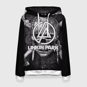 Женская толстовка 3D с принтом Linkin Park  в Екатеринбурге, 100% полиэстер  | двухслойный капюшон со шнурком для регулировки, мягкие манжеты на рукавах и по низу толстовки, спереди карман-кенгуру с мягким внутренним слоем. | американская | группа | линкин | майк шинода | метал | музыка | ню | парк | поп | рок | рэп | феникс фаррелл | честер беннингтон | электроник