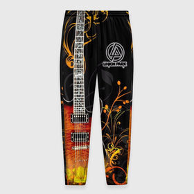 Мужские брюки 3D с принтом Linkin Park в Екатеринбурге, 100% полиэстер | манжеты по низу, эластичный пояс регулируется шнурком, по бокам два кармана без застежек, внутренняя часть кармана из мелкой сетки | Тематика изображения на принте: 