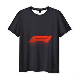 Мужская футболка 3D с принтом Formula 1 Logo в Екатеринбурге, 100% полиэфир | прямой крой, круглый вырез горловины, длина до линии бедер | formula | лого | формула