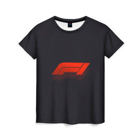 Женская футболка 3D с принтом Formula 1 Logo в Екатеринбурге, 100% полиэфир ( синтетическое хлопкоподобное полотно) | прямой крой, круглый вырез горловины, длина до линии бедер | formula | лого | формула