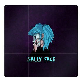 Магнитный плакат 3Х3 с принтом Sally Face в Екатеринбурге, Полимерный материал с магнитным слоем | 9 деталей размером 9*9 см | sally face | игра | компьютерная игра | лицо | маска | протез | салли фейс | школа | шрамы