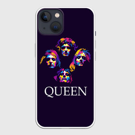 Чехол для iPhone 13 с принтом Queen в Екатеринбурге,  |  | queen | брайан мэи | британская | группа | джон дикон | королева | роджер тейлор | рок | фредди меркьюри