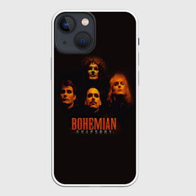 Чехол для iPhone 13 mini с принтом Queen Bohemian Rhapsody в Екатеринбурге,  |  | queen | брайан мэи | британская | группа | джон дикон | королева | роджер тейлор | рок | фредди меркьюри