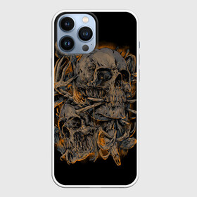 Чехол для iPhone 13 Pro Max с принтом Черепа в Екатеринбурге,  |  | dead | demon | devil | executioner | punisher | rap | rock | satan | skull | swag | каратель | палач | скелет | череп