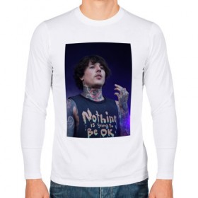 Мужской лонгслив хлопок с принтом Oliver Sykes в Екатеринбурге, 100% хлопок |  | bmth | bring me the horizon | drop dead | man | oliver | sykes | tatoos | вокалист | метал | музыка | оливер | оливер сайкс | певец | рок | сайкс | солист | тату | татуировки | человек