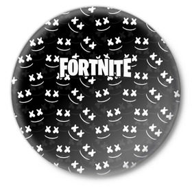 Значок с принтом FORTNITE x MARSHMELLO в Екатеринбурге,  металл | круглая форма, металлическая застежка в виде булавки | 2019 | armor | armour | cybersport | esport | fortnite | game | llama | logo | броня | игра | киберспорт | лама | фиолетовый | фирменные цвета | фортнайт