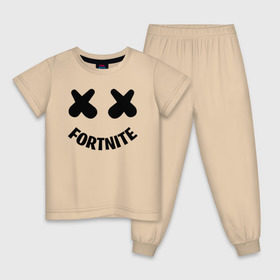 Детская пижама хлопок с принтом FORTNITE x MARSHMELLO в Екатеринбурге, 100% хлопок |  брюки и футболка прямого кроя, без карманов, на брюках мягкая резинка на поясе и по низу штанин
 | 2019 | armor | armour | cybersport | esport | fortnite | game | llama | logo | броня | игра | киберспорт | лама | фиолетовый | фирменные цвета | фортнайт