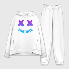 Женский костюм хлопок Oversize с принтом FORTNITE x MARSHMELLO NEON в Екатеринбурге,  |  | fnchap2 | fortnite | fortnite 2 | fortnite x | marshmello | ninja | ninja hyper streamer | ninja streamer | streamer | tyler blevins | маршмелло | ниндзя | фортнайт | фортнайт 2 | фортнайт глава 2