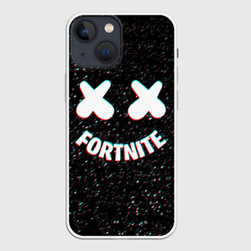 Чехол для iPhone 13 mini с принтом FORTNITE x MARSHMELLO в Екатеринбурге,  |  | 2019 | armor | armour | cybersport | dj | esport | fortnite | galaxy | game | llama | logo | marshmello | space | usa | америка | броня | галакт | игра | киберспорт | клубная музыка | лама | маршмелло |