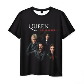 Мужская футболка 3D с принтом Queen в Екатеринбурге, 100% полиэфир | прямой крой, круглый вырез горловины, длина до линии бедер | queen | богемская рапсодия | брайан мэи | британская | группа | королева | роджер тейлор | рок | фредди меркьюри